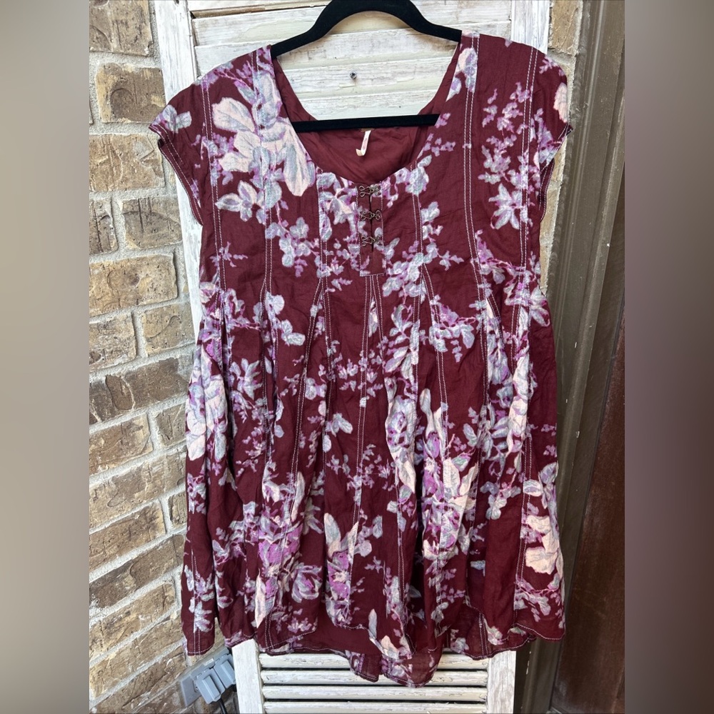 Free People Sully Dress Small Women's Casual Floral Printed Flared Short  Floral